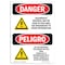Signmission Safety Sign, OSHA, 14" Height, Rigid Plastic, Hazardous Material Used In Area Spanish OS-DS-P-1014-VS-1660 - alternate 1